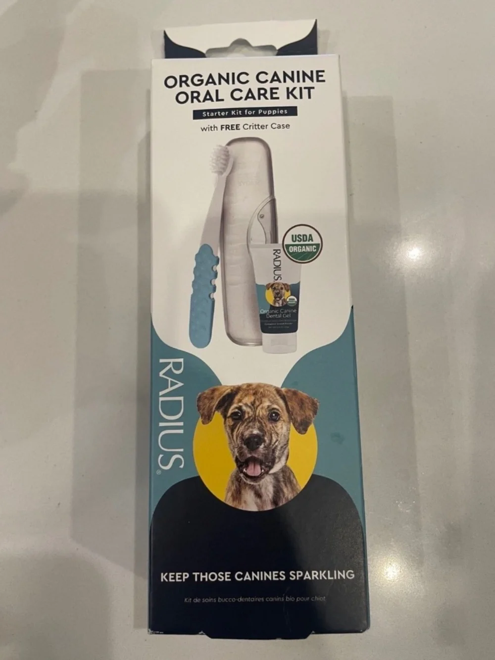 Radius Organic Canine Dental Care Kit For Puppies 0-18 M New